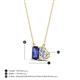 4 - Arika 0.95 ctw Emerald Shape Iolite with Pear Shape Lab Grown Diamond Toi Et Moi Women Pendant Necklace 