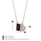 4 - Arika 1.18 ctw Emerald Shape Red Garnet with Pear Shape Lab Grown Diamond Toi Et Moi Women Pendant Necklace 