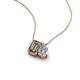 3 - Arika 0.95 ctw Emerald Shape Smoky Quartz with Pear Shape Lab Grown Diamond Toi Et Moi Women Pendant Necklace 