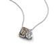 3 - Arika 0.95 ctw Emerald Shape Smoky Quartz with Pear Shape Lab Grown Diamond Toi Et Moi Women Pendant Necklace 