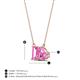 4 - Arika 1.26 ctw Emerald Shape with Pear Shape Created Pink Sapphire Toi Et Moi Women Pendant Necklace 