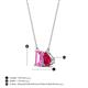 4 - Arika 1.26 ctw Emerald Shape Created Pink Sapphire with Pear Shape Created Ruby Toi Et Moi Women Pendant Necklace 
