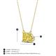 4 - Arika 1.05 ctw Emerald Shape with Pear Shape Created Yellow Sapphire Toi Et Moi Women Pendant Necklace 