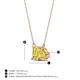 4 - Arika 1.05 ctw Emerald Shape with Pear Shape Created Yellow Sapphire Toi Et Moi Women Pendant Necklace 