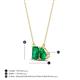 4 - Arika 0.88 ctw Emerald Shape with Pear Shape Created Emerald Toi Et Moi Women Pendant Necklace 