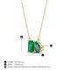 4 - Arika 1.04 ctw Emerald Shape Created Emerald with Pear Shape Created Alexandrite Toi Et Moi Women Pendant Necklace 