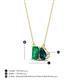 4 - Arika 1.05 ctw Emerald Shape Created Emerald with Pear Shape London Blue Topaz Toi Et Moi Women Pendant Necklace 