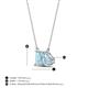 4 - Arika 0.85 ctw Emerald Shape with Pear Shape Aquamarine Toi Et Moi Women Pendant Necklace 