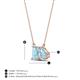 4 - Arika 0.85 ctw Emerald Shape with Pear Shape Aquamarine Toi Et Moi Women Pendant Necklace 