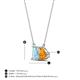 4 - Arika 0.90 ctw Emerald Shape Aquamarine with Pear Shape Citrine Toi Et Moi Women Pendant Necklace 