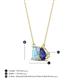 4 - Arika 0.85 ctw Emerald Shape Aquamarine with Pear Shape Iolite Toi Et Moi Women Pendant Necklace 