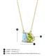 4 - Arika 1.00 ctw Emerald Shape Aquamarine with Pear Shape Peridot Toi Et Moi Women Pendant Necklace 