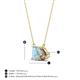4 - Arika 0.85 ctw Emerald Shape Aquamarine with Pear Shape Smoky Quartz Toi Et Moi Women Pendant Necklace 