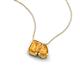 3 - Arika 0.95 ctw Emerald Shape with Pear Shape Citrine Toi Et Moi Women Pendant Necklace 
