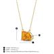4 - Arika 0.95 ctw Emerald Shape with Pear Shape Citrine Toi Et Moi Women Pendant Necklace 
