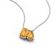 3 - Arika 0.95 ctw Emerald Shape with Pear Shape Citrine Toi Et Moi Women Pendant Necklace 