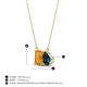 4 - Arika 1.05 ctw Emerald Shape Citrine with Pear Shape London Blue Topaz Toi Et Moi Women Pendant Necklace 