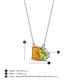 4 - Arika 1.05 ctw Emerald Shape Citrine with Pear Shape Peridot Toi Et Moi Women Pendant Necklace 