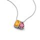 3 - Arika 1.00 ctw Emerald Shape Citrine with Pear Shape Pink Tourmaline Toi Et Moi Women Pendant Necklace 