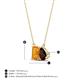 4 - Arika 1.10 ctw Emerald Shape Citrine with Pear Shape Red Garnet Toi Et Moi Women Pendant Necklace 