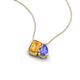 3 - Arika 1.00 ctw Emerald Shape Citrine with Pear Shape Tanzanite Toi Et Moi Women Pendant Necklace 