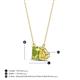 4 - Arika 1.15 ctw Emerald Shape Peridot with Pear Shape Created Yellow Sapphire Toi Et Moi Women Pendant Necklace 