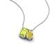 3 - Arika 1.15 ctw Emerald Shape Peridot with Pear Shape Created Yellow Sapphire Toi Et Moi Women Pendant Necklace 