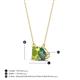4 - Arika 1.19 ctw Emerald Shape Peridot with Pear Shape Created Alexandrite Toi Et Moi Women Pendant Necklace 