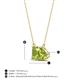 4 - Arika 1.20 ctw Emerald Shape with Pear Shape Peridot Toi Et Moi Women Pendant Necklace 