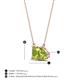 4 - Arika 1.20 ctw Emerald Shape with Pear Shape Peridot Toi Et Moi Women Pendant Necklace 