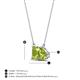 4 - Arika 1.20 ctw Emerald Shape with Pear Shape Peridot Toi Et Moi Women Pendant Necklace 