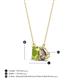 4 - Arika 1.05 ctw Emerald Shape Peridot with Pear Shape Smoky Quartz Toi Et Moi Women Pendant Necklace 