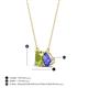 4 - Arika 1.15 ctw Emerald Shape Peridot with Pear Shape Tanzanite Toi Et Moi Women Pendant Necklace 