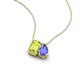 3 - Arika 1.15 ctw Emerald Shape Peridot with Pear Shape Tanzanite Toi Et Moi Women Pendant Necklace 