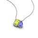 3 - Arika 1.15 ctw Emerald Shape Peridot with Pear Shape Tanzanite Toi Et Moi Women Pendant Necklace 