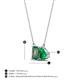 4 - Arika 1.14 ctw Emerald Shape Created Alexandrite with Pear Shape Created Emerald Toi Et Moi Women Pendant Necklace 