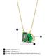 4 - Arika 1.14 ctw Emerald Shape Created Alexandrite with Pear Shape Created Emerald Toi Et Moi Women Pendant Necklace 