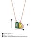 4 - Arika 1.26 ctw Emerald Shape Created Alexandrite with Pear Shape Created Yellow Sapphire Toi Et Moi Women Pendant Necklace 
