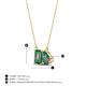 4 - Arika 1.30 ctw Emerald Shape with Pear Shape Created Alexandrite Toi Et Moi Women Pendant Necklace 