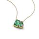 3 - Arika 1.30 ctw Emerald Shape with Pear Shape Created Alexandrite Toi Et Moi Women Pendant Necklace 