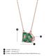 4 - Arika 1.30 ctw Emerald Shape with Pear Shape Created Alexandrite Toi Et Moi Women Pendant Necklace 