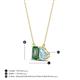 4 - Arika 1.16 ctw Emerald Shape Created Alexandrite with Pear Shape Aquamarine Toi Et Moi Women Pendant Necklace 