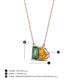 4 - Arika 1.21 ctw Emerald Shape Created Alexandrite with Pear Shape Citrine Toi Et Moi Women Pendant Necklace 