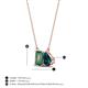 4 - Arika 1.31 ctw Emerald Shape Created Alexandrite with Pear Shape London Blue Topaz Toi Et Moi Women Pendant Necklace 