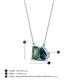 4 - Arika 1.31 ctw Emerald Shape Created Alexandrite with Pear Shape London Blue Topaz Toi Et Moi Women Pendant Necklace 