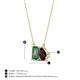 4 - Arika 1.36 ctw Emerald Shape Created Alexandrite with Pear Shape Red Garnet Toi Et Moi Women Pendant Necklace 