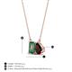 4 - Arika 1.36 ctw Emerald Shape Created Alexandrite with Pear Shape Red Garnet Toi Et Moi Women Pendant Necklace 