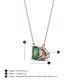 4 - Arika 1.16 ctw Emerald Shape Created Alexandrite with Pear Shape Smoky Quartz Toi Et Moi Women Pendant Necklace 