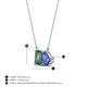 4 - Arika 1.26 ctw Emerald Shape Created Alexandrite with Pear Shape Tanzanite Toi Et Moi Women Pendant Necklace 