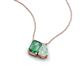 3 - Arika 1.06 ctw Emerald Shape Created Alexandrite with Pear Shape Opal Toi Et Moi Women Pendant Necklace 
